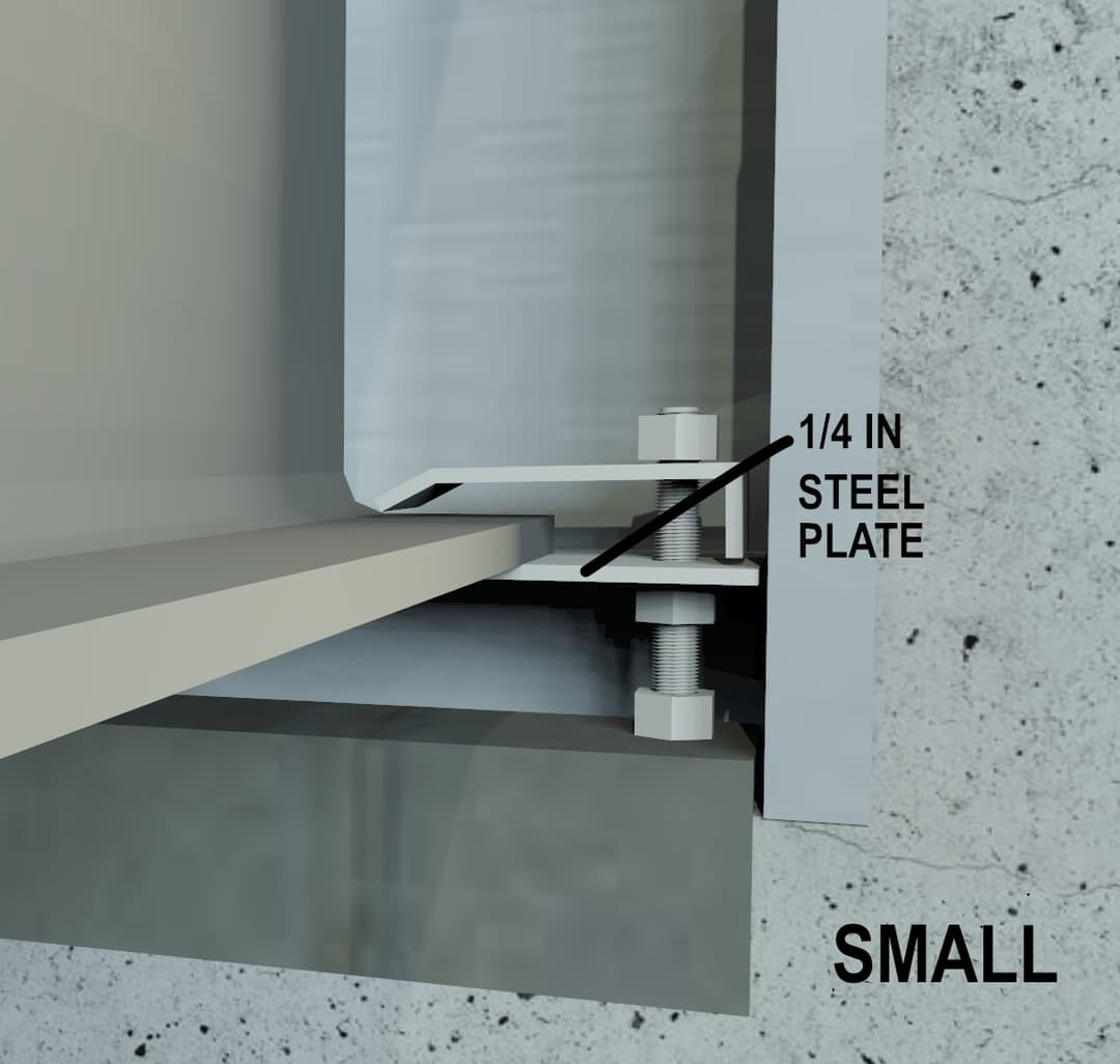 BP-SMALL Beam Pocket 1/4 in plate