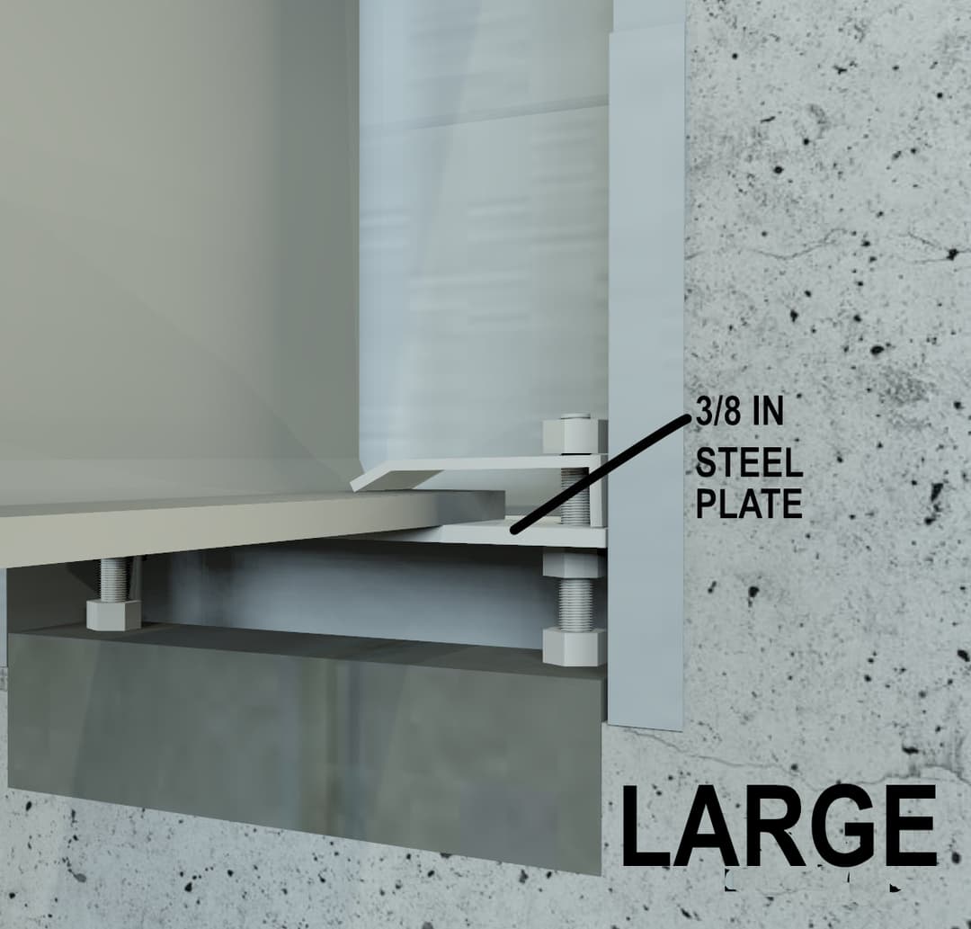 BP-LARGE Beam Pocket 3/8 in plate